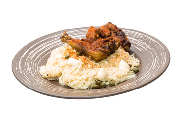 Nutria with noodle