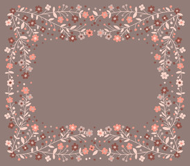 Beautiful frame of flowering branches