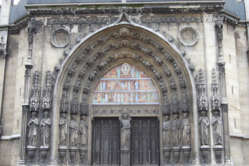 Gothic portal in Paris