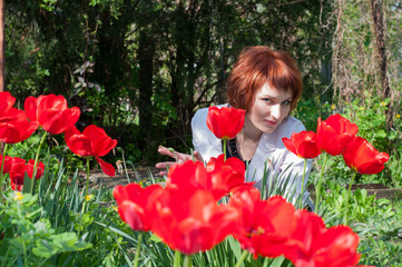 Portrait of a charming and lovely girl