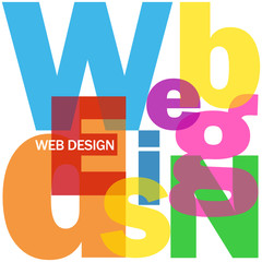 "WEB DESIGN" Letter Collage (graphics internet website webpage)