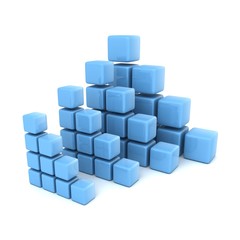 Naklejka premium set of different blue block business success finance bar charts