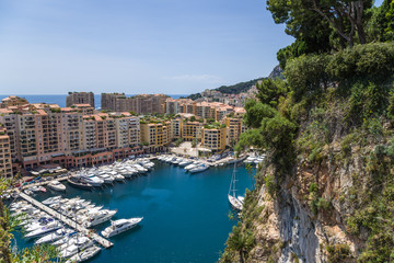 Fototapeta na wymiar Monaco. Harbour of Fontvieille