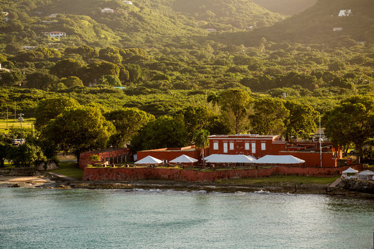 Old Red Fort on Green Coast of St Croix