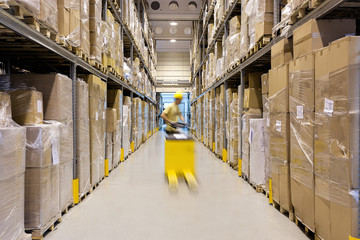 Worker in a warehouse