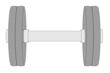 cartoon illustration of weights (fitness)