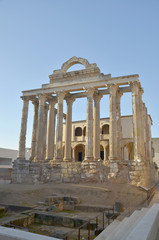 Obraz premium Merida, Badajoz, Diana temple in Emerita Augusta