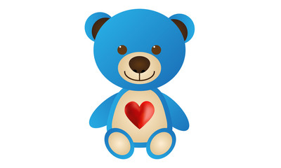 Blue Love Teddy Bear