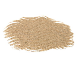 pile desert sand isolated on white background
