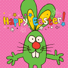 Naklejka premium Happy Easter card