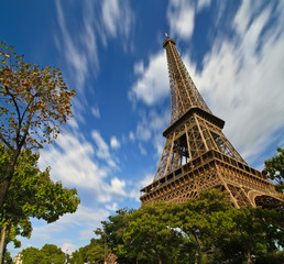 Long exposure Paris Eiffel Tower