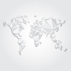 Triangular World Map vector file