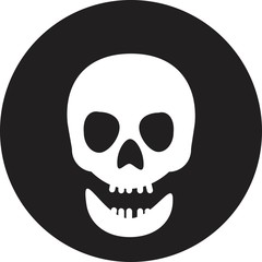 Skull icon isolated.