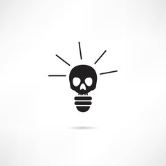 Light bulb vector icon