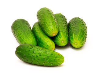 Cucumbers isolated on white background