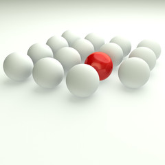 Unique Concept. 3d business illustration.