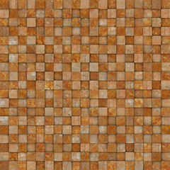 square mosaic tiled metal rusty grunge pattern