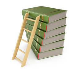 books and ladder