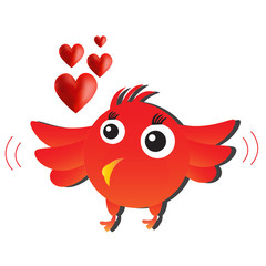 Red Love Bird