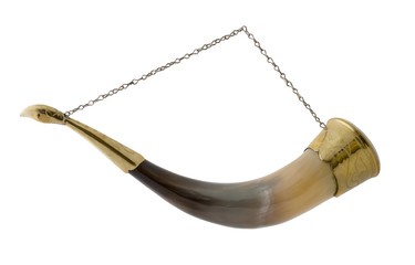Decorative horn for wine.