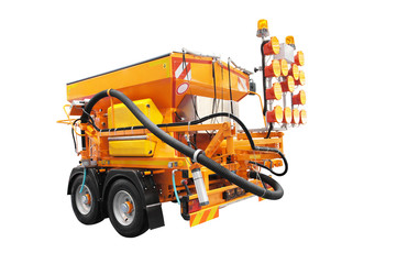 The image of a road construction machine