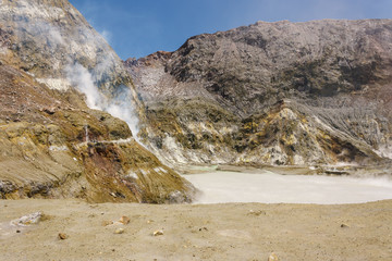 crater lake on White Island