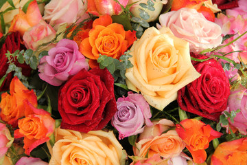 Colorful rose bouquet