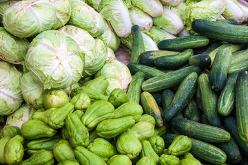 Vegetables on a market in Pakse, Laos