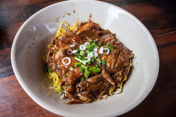Roasted duck with noodles in Thailand