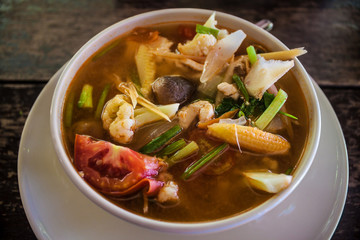Tom Yam soup in Thailand