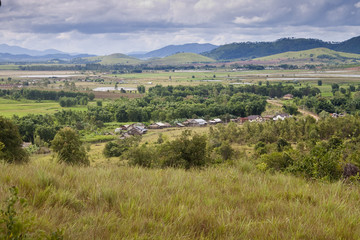 Fototapeta na wymiar Wieś w pobliżu Phonsavan, Laos.