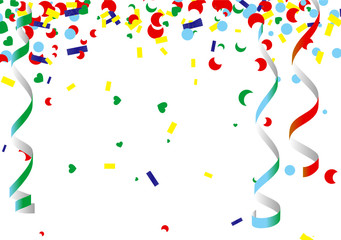 Luftschlangen und Konfetti