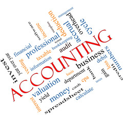 Accounting Word Cloud Concept Angled