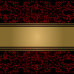 Vector seamless border in Victorian style. Element for design.