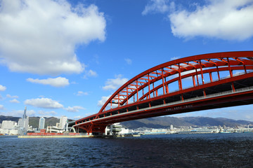 Naklejka premium Kobe Bridge in Kobe, Japan