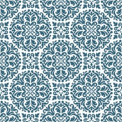 Seamless pattern with floral elements.