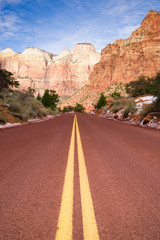 Highway 9 Zion Park Blvd Road Buttes Altar of Sacrifice