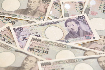 5000 Japanese currency notes , Japanese Yen