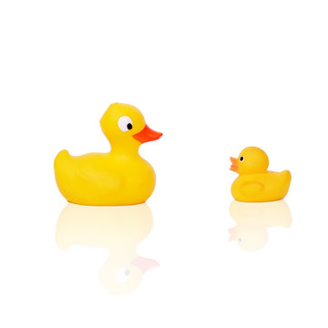 baby bath toy rubber duck and duckling