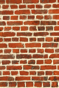 Mur de briques rouges