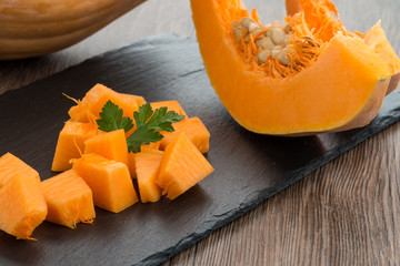 Sliced pumpkin