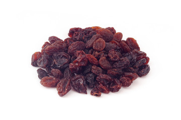 raisins on white background