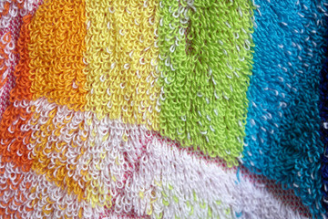 Color towel macro texture