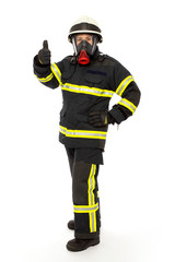 Firefighter in protective gear