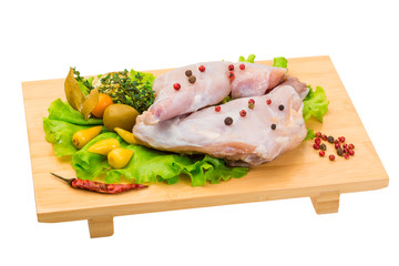 Raw rabbit meat