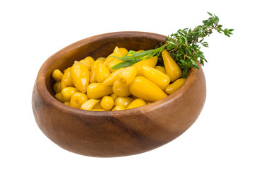 Yellow marinated pepper