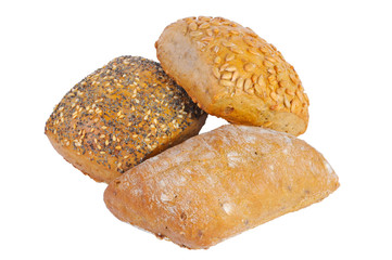 drei Vollkornbrötchen