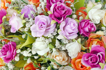 Bouquet of rose flowers background