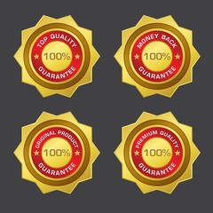 100 Percent Red Money Back Guarantee Gold Seal