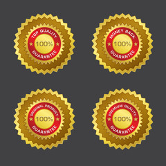 100 Percent Red Money Back Guarantee Gold Seal